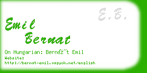 emil bernat business card